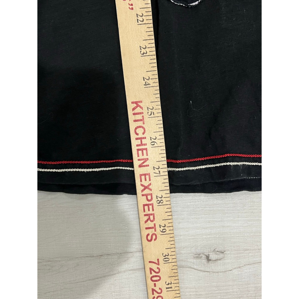 Women's Double D Ranch Black Long Sleeve Tee L with White Embroidery - Picture 7 of 8